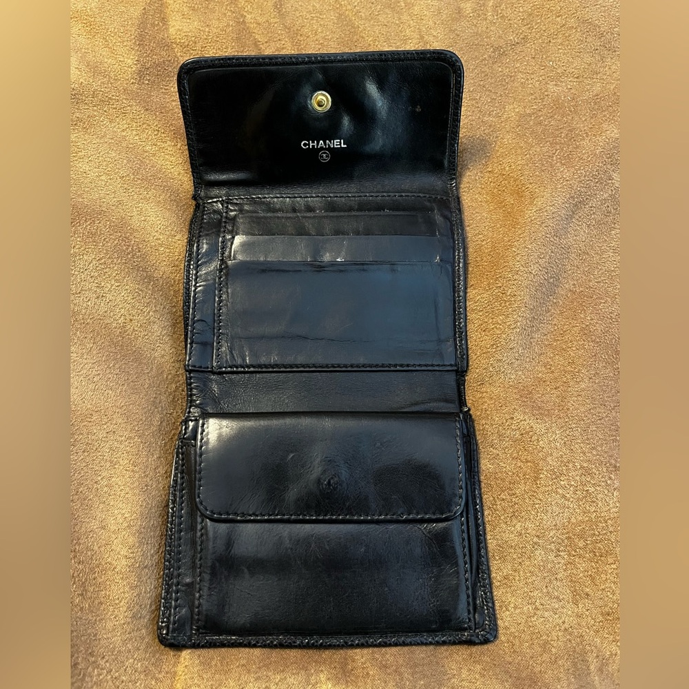 Chanel Black Leather Compact Wallet - Picture 14 of 15